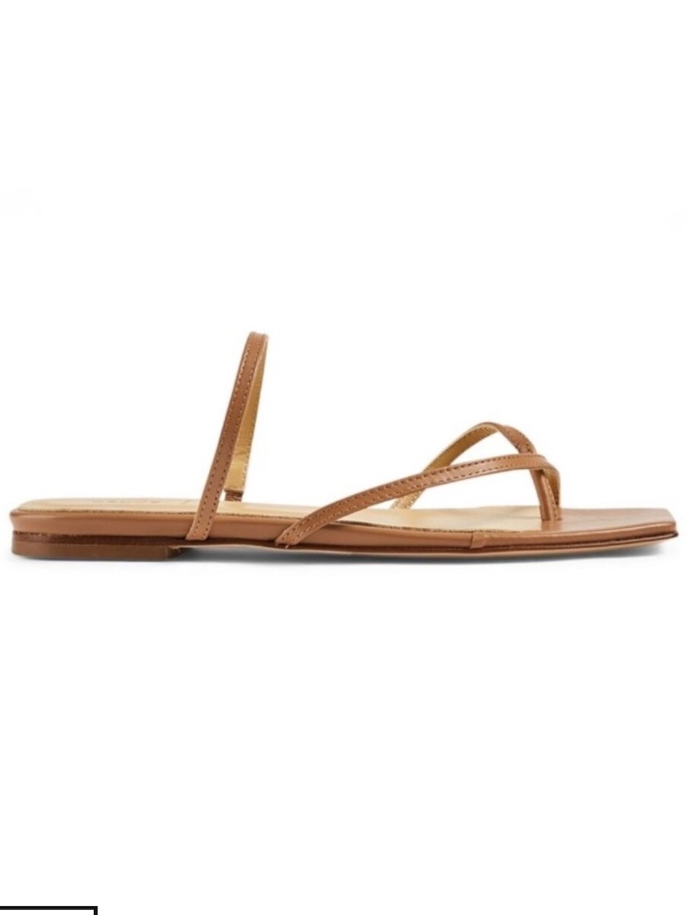 Aeyde Marina Leather Strappy Square Toe Slide Sandals Vacation Casual Summer 8